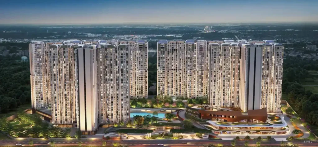 Purva Horizon Apartment Main Elevation Image by Puravankara Group located at Hennur Road, Bangalore Karnataka